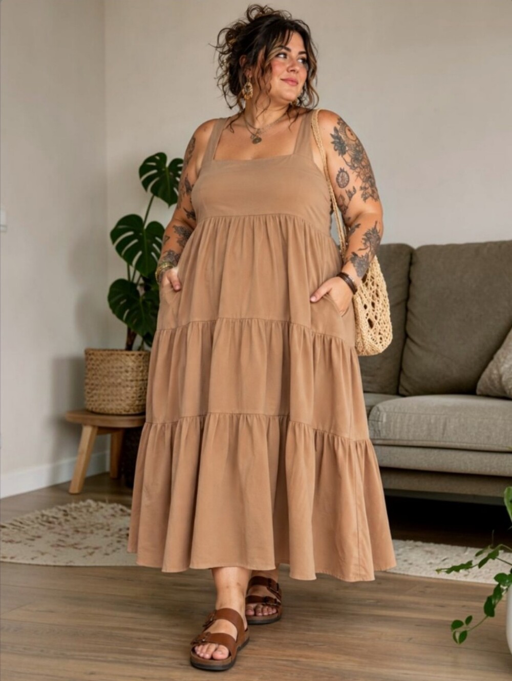 NWT The Drop Romantic Tiered Ruffled Maxi Sundress - Plus Size 5X